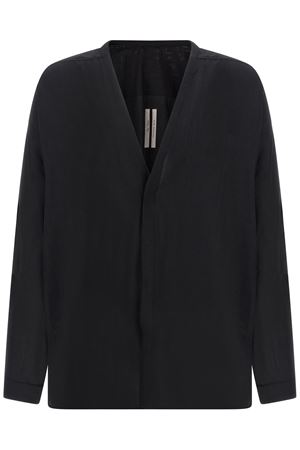 Black virgin wool Larry shirt RICK OWENS | RU01E5294WG09